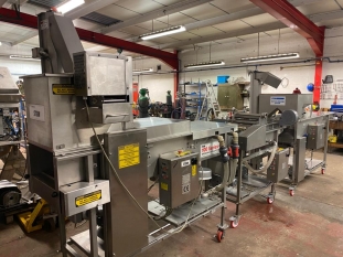 Reconditioned JBT Stein 16 Inch line with preduster, batter and breading